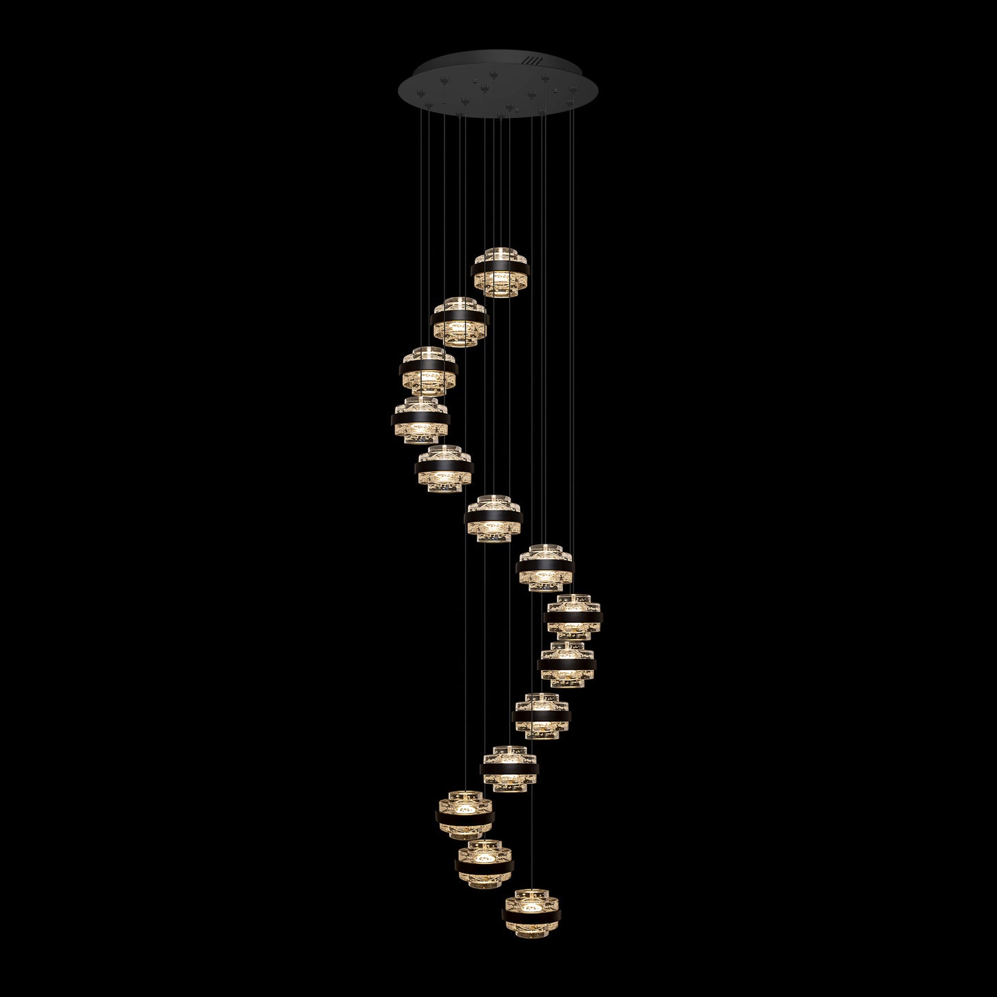 Gionna 14 Light Spiral Pendant