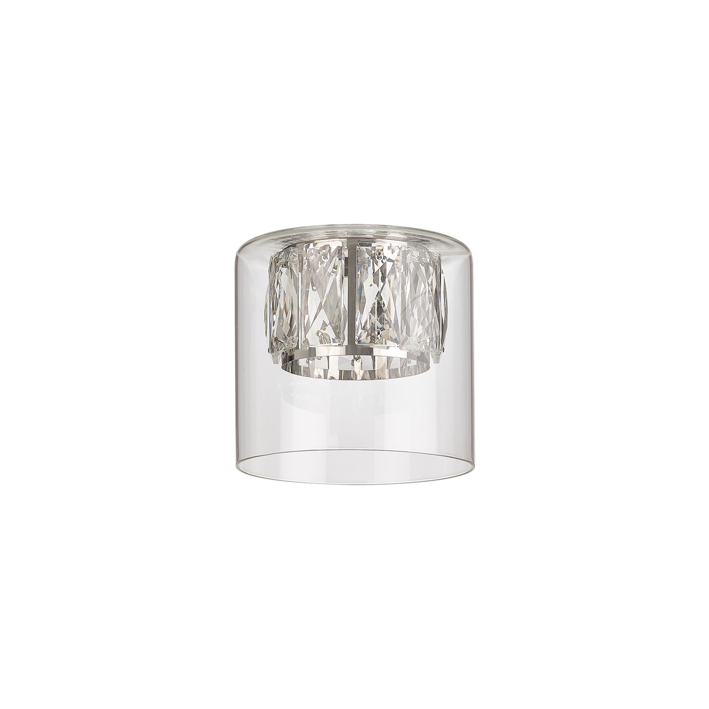 Aprillo Double Layer Crystal Luxe Shade - Gold/Black/Chrome