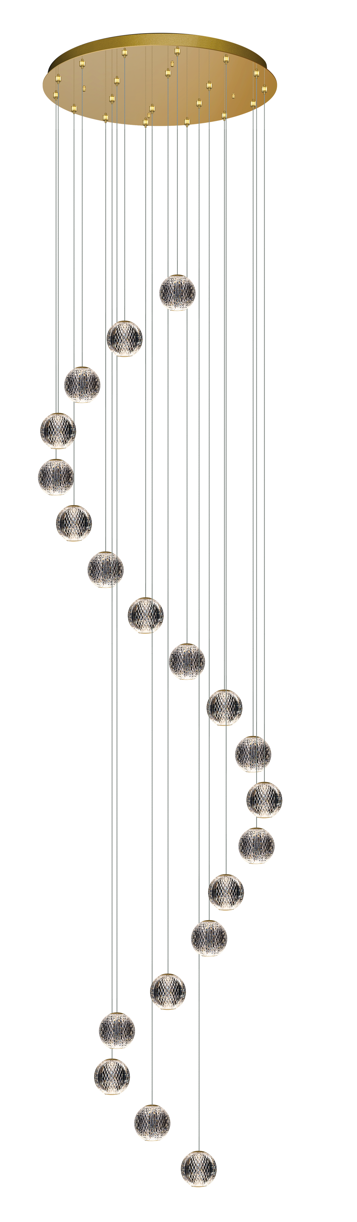 Maxim 20 Light Round Spiral Pendant