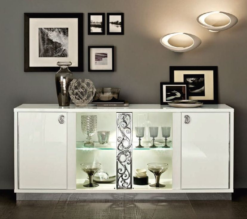 Amour 4 Door Glass Sideboard