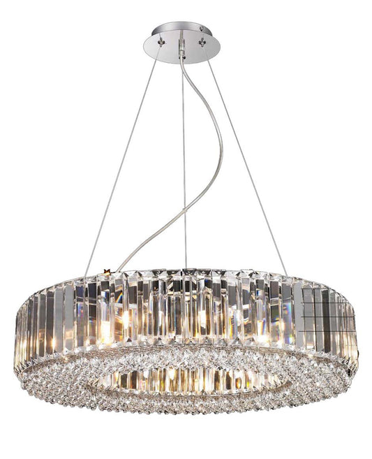 Kempton 12 Light Round Crystal Pendant