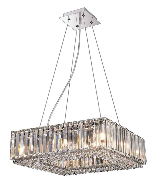 Kempton 8 Light Square Crystal Pendant