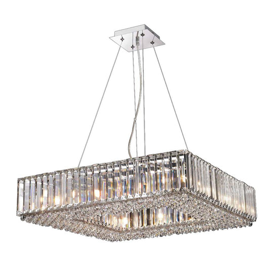 Kempton 12 Light Square Crystal Pendant