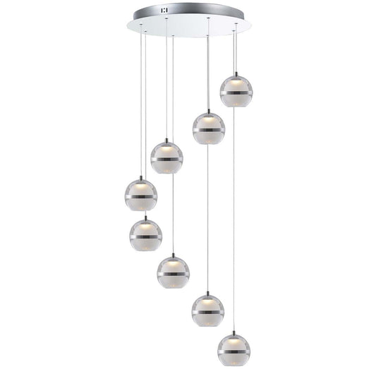 Bladon 8 Light Spiral Pendant