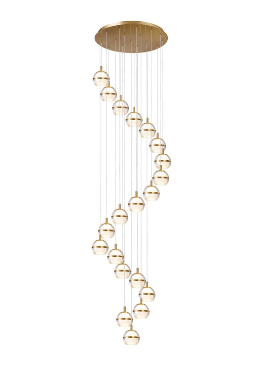 Bladon 20 Light Spiral Pendant