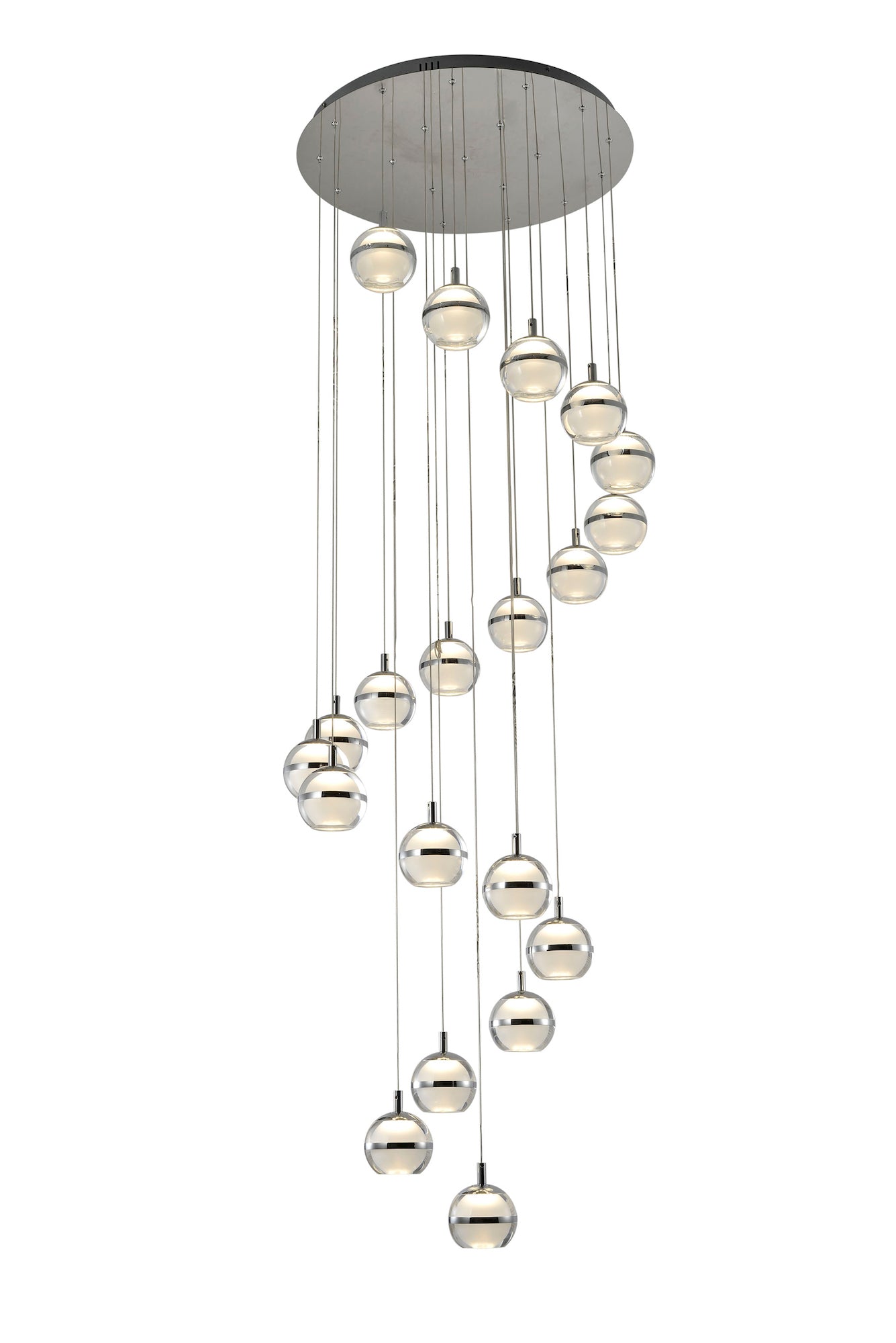 Bladon 20 Light Spiral Pendant
