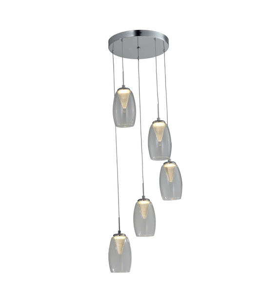 Callas 5 Light Led Round Pendant