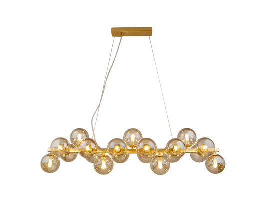 Jute 19 Light Bar Pendant Satin Gold