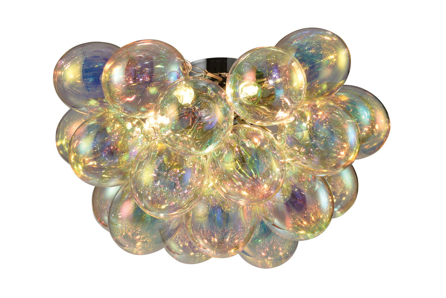 Sorrel 4 Light Semi Flush - Smoke/Cognac/Iridescent Glass