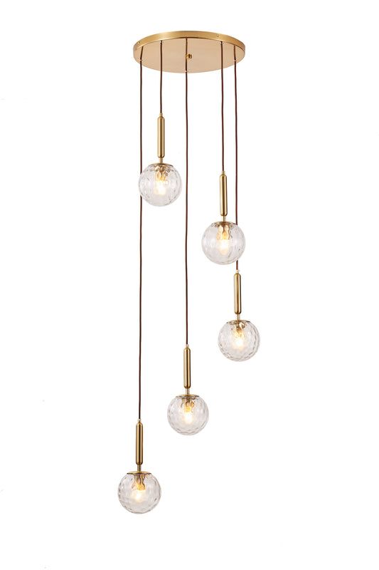 Kingston 5 Light Spiral Pendant