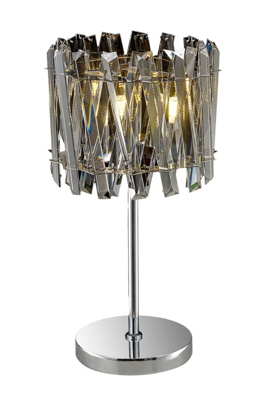 Geode 3 Light Chrome Table Lamp