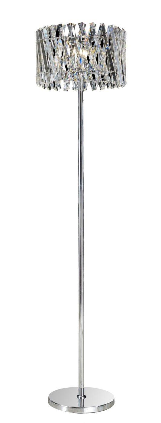 Geode 3 Light  Chrome Floor Lamp