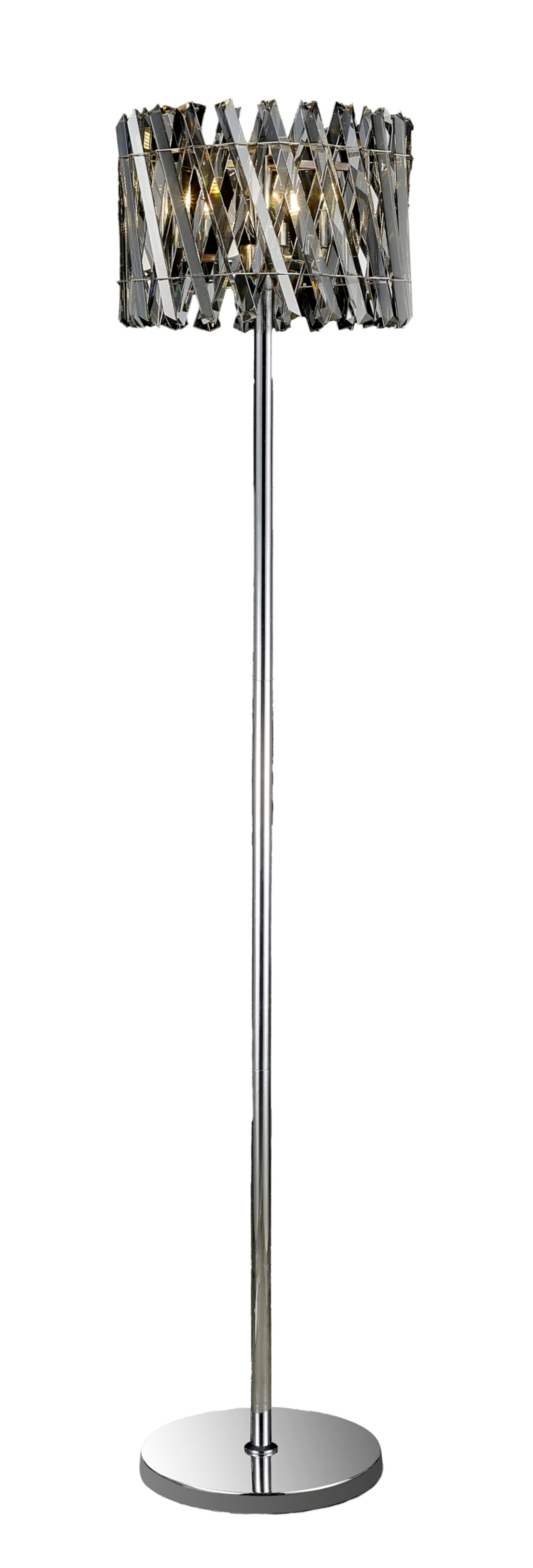 Geode 3 Light  Chrome Floor Lamp