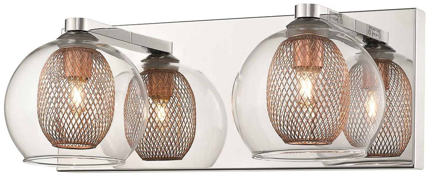 Newman Double Wall Light - Chrome or Copper