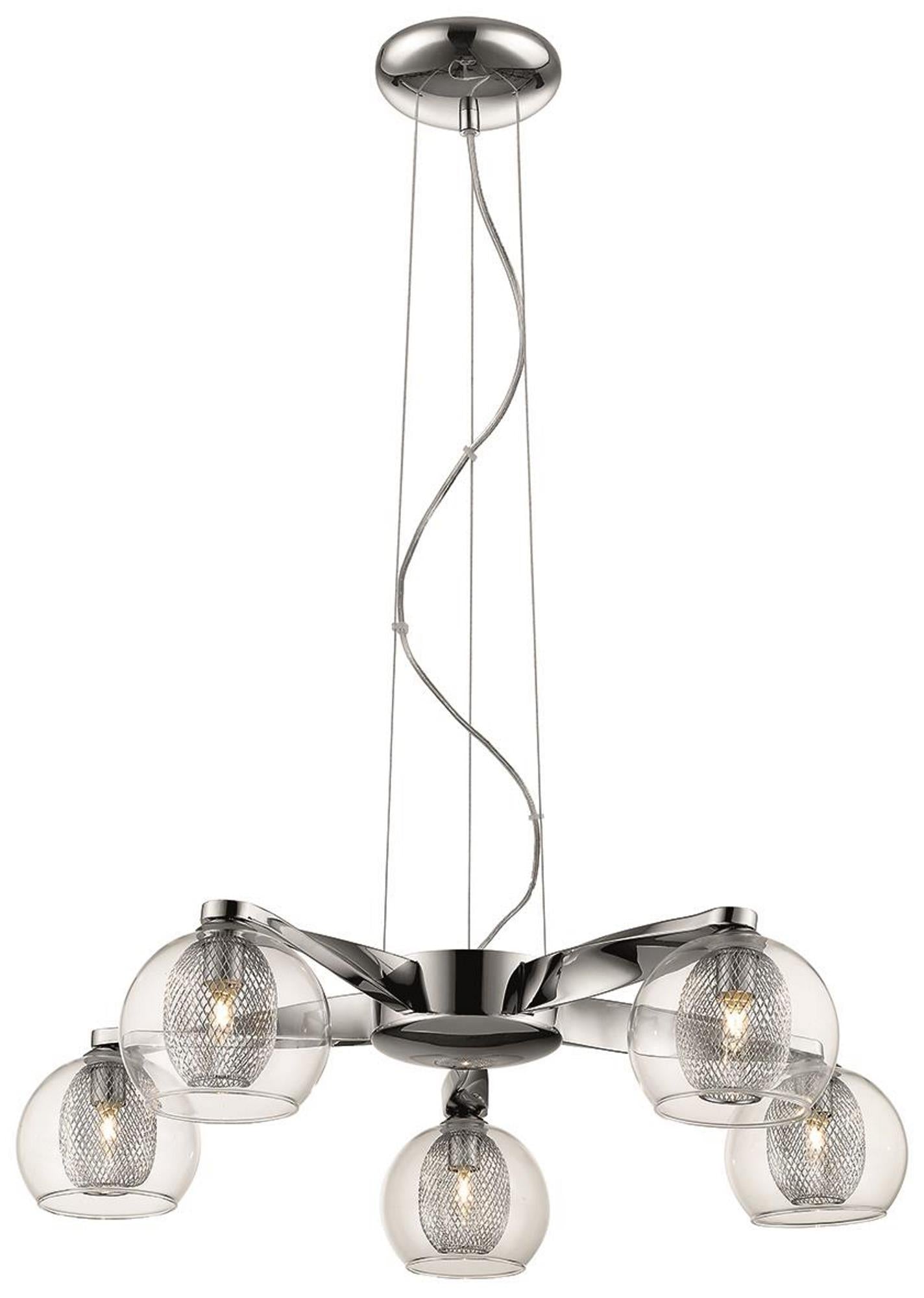Newman 5 Light Pendant - Chrome or Copper