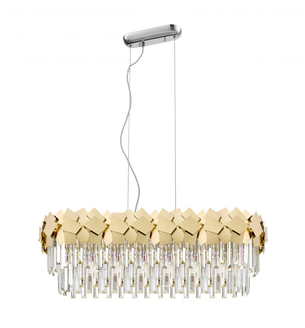  6 Light Oblong Pendant