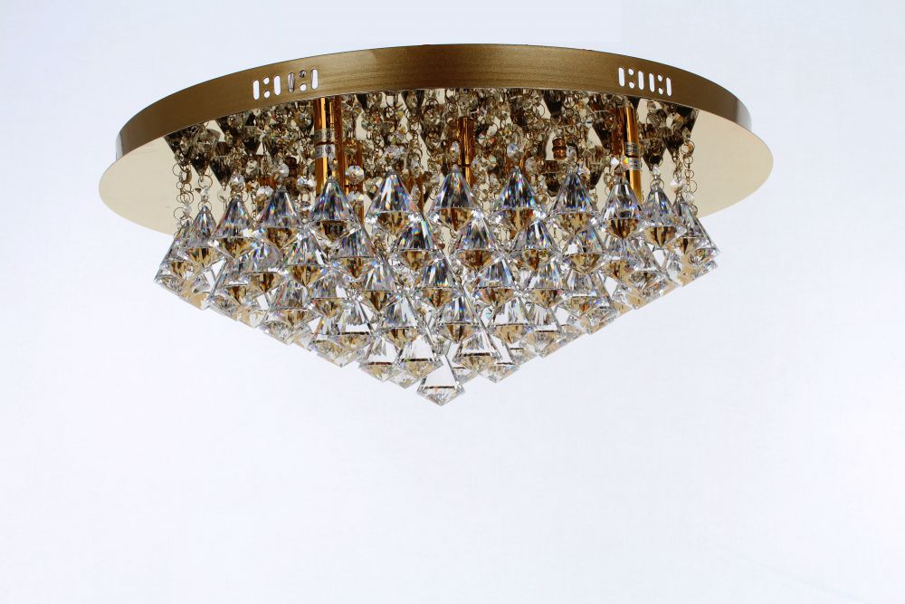 Spencer 8 Light Round Crystal Flush