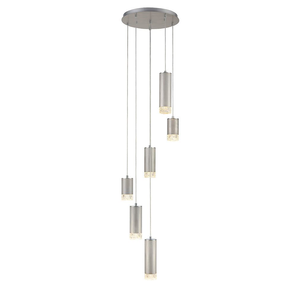 Champney 6 Light Round Cluster Pendant - Silver