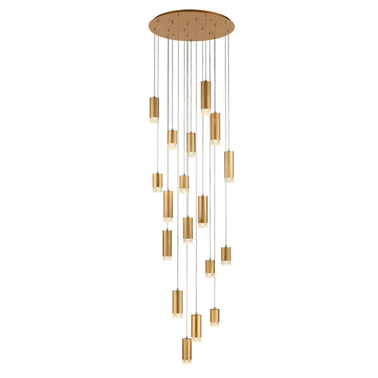 Champney 18 Light Round Cluster Pendant - Gold