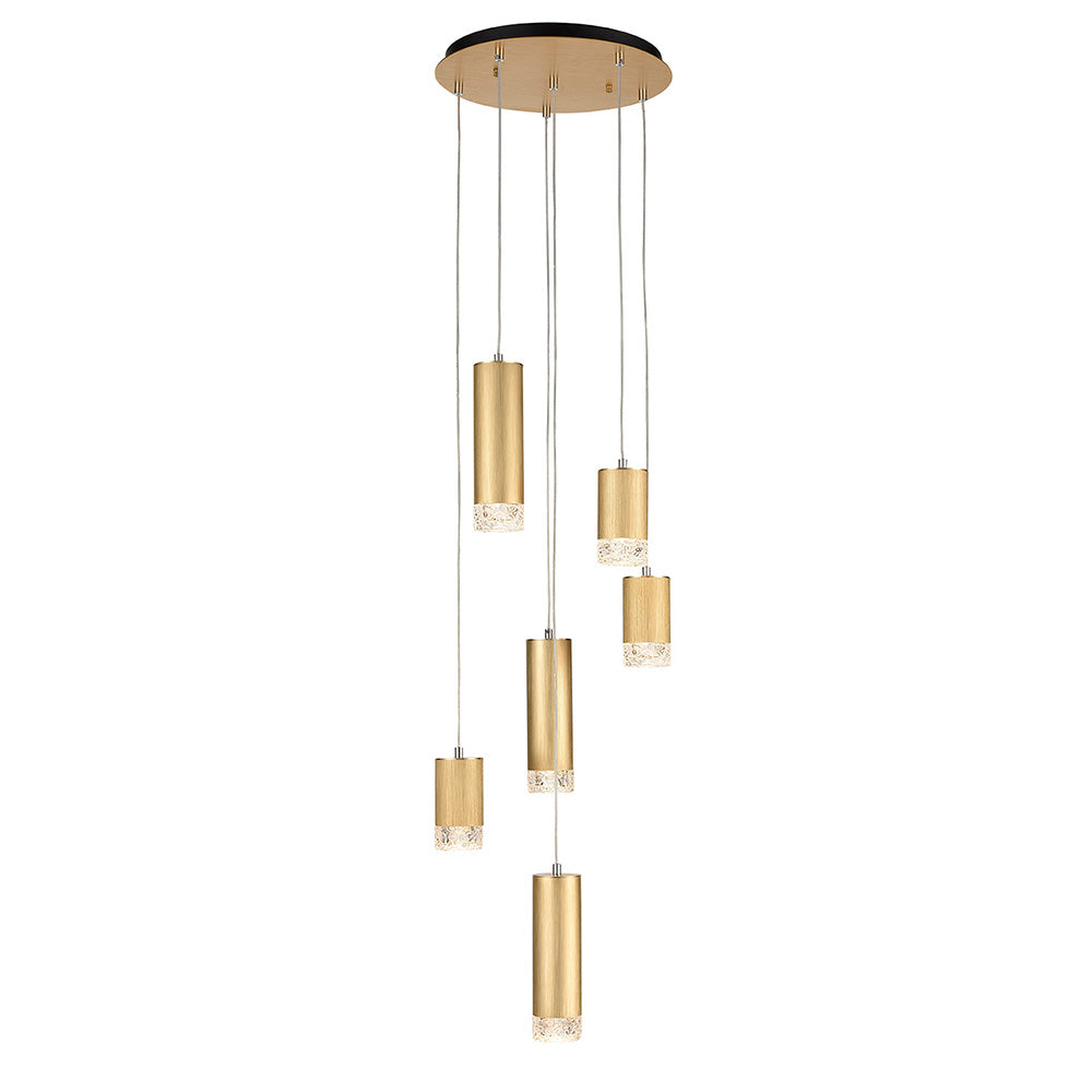 Champney 6 Light Round Cluster Pendant - Gold