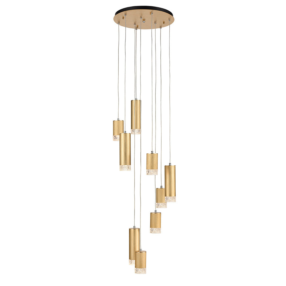 Champney 9 Light Round Cluster Pendant - Gold