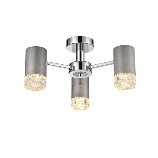 Champney 3 Light Semi-Flush - Silver