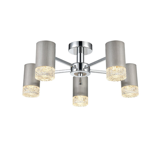 Champney 5 Light Semi-Flush - Silver