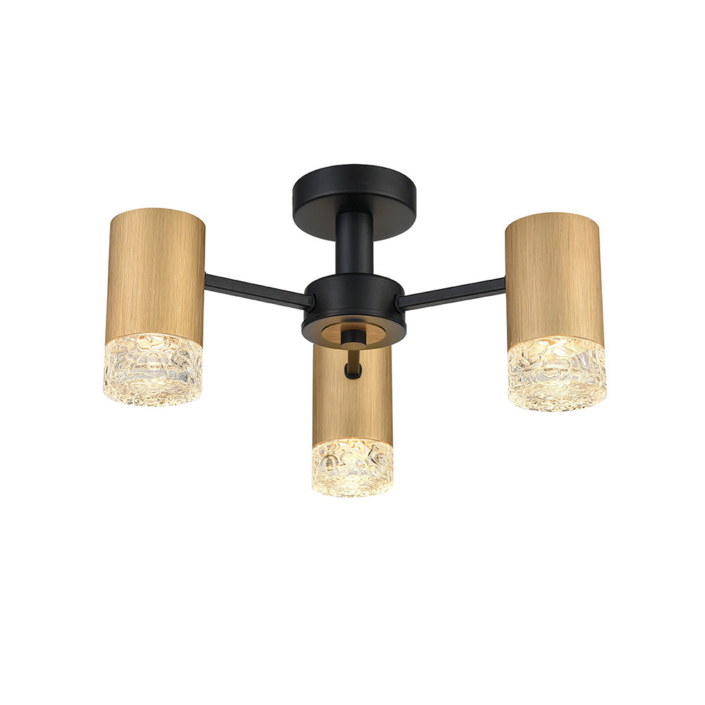 Champney 3 Light Semi-Flush - Gold