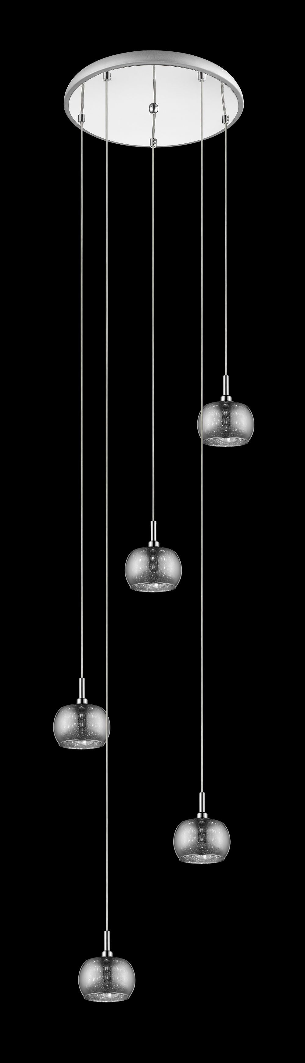 Harper 5 Light Round Spiral Pendant