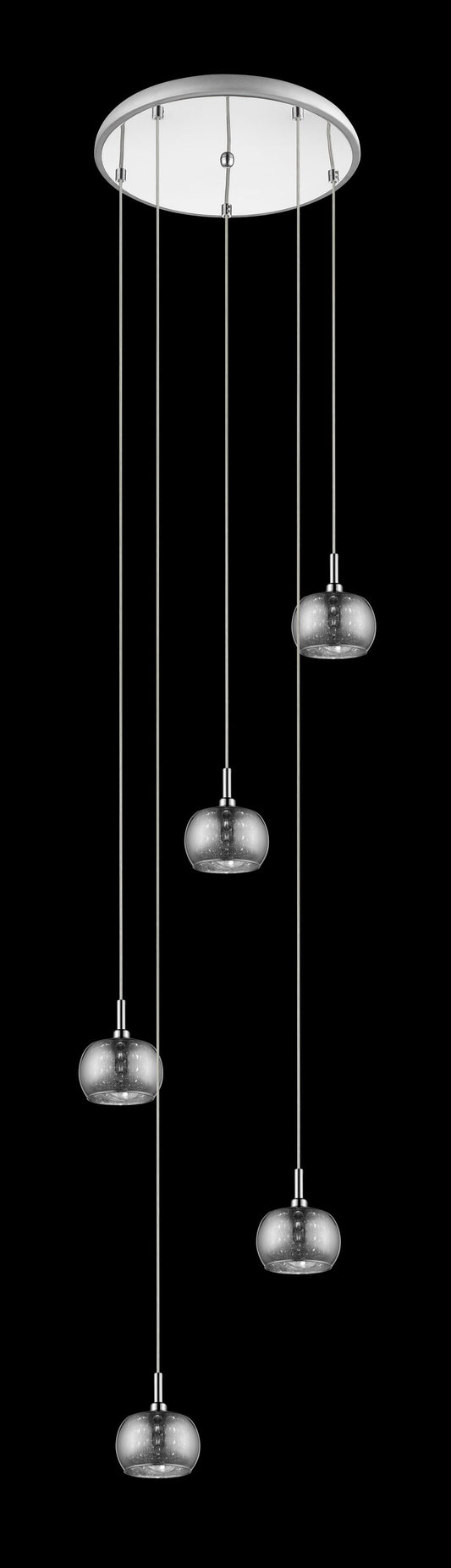 Harper 5 Light Round Spiral Pendant