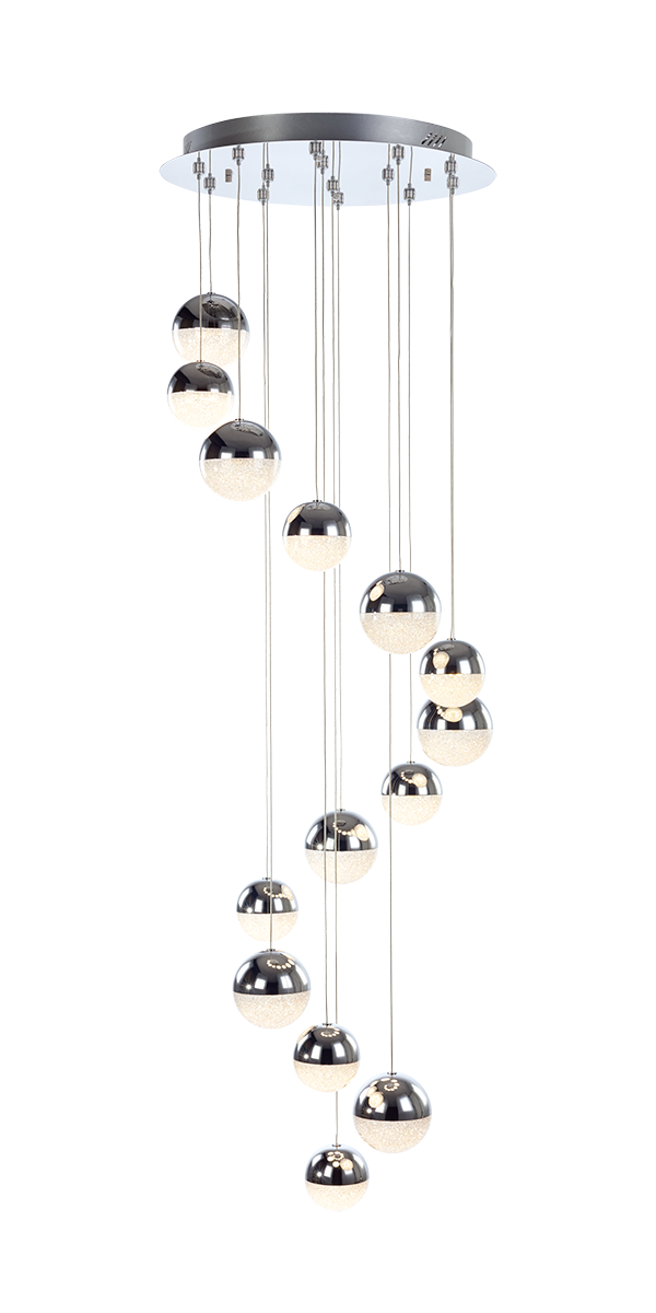 Spark 14 Light Spiral Pendant - Various Colour Options