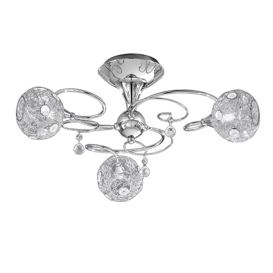 Carter Chrome 3 Light Semi-Flush