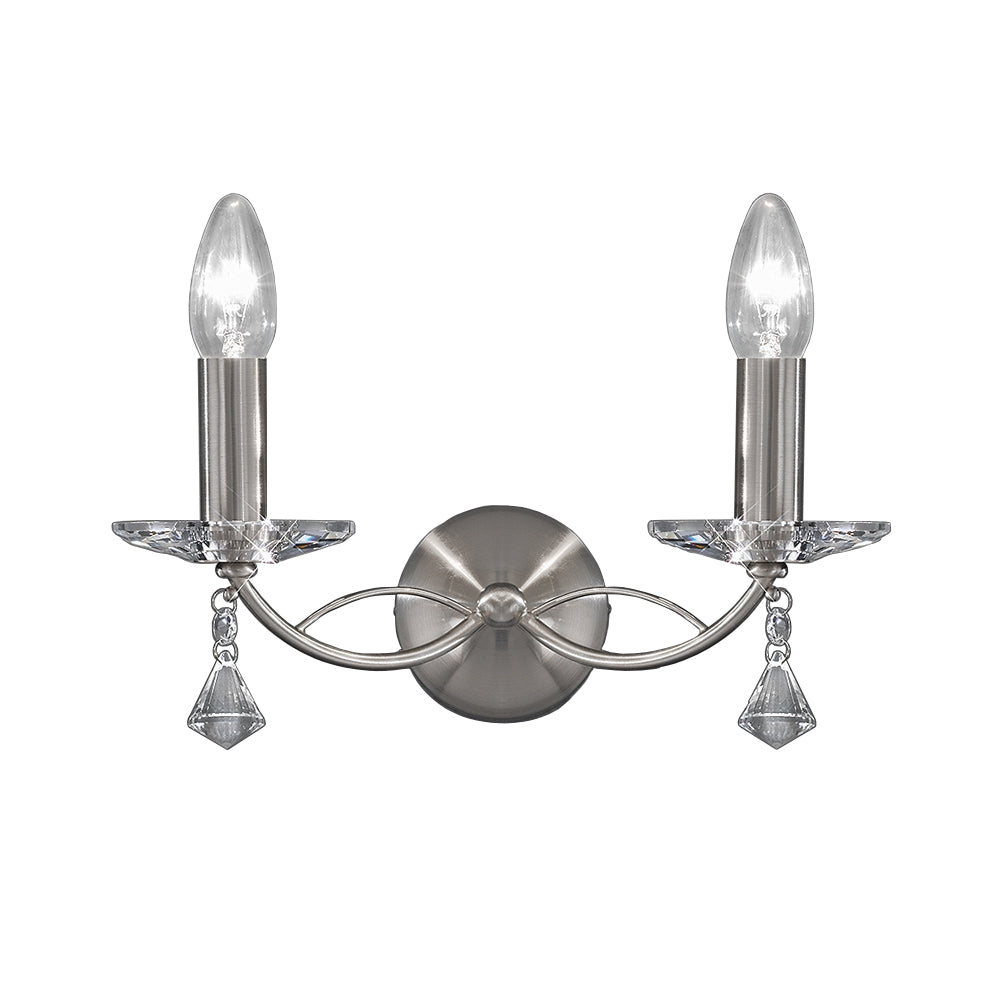 Richmond Double Wall Light -  Satin Nickel 