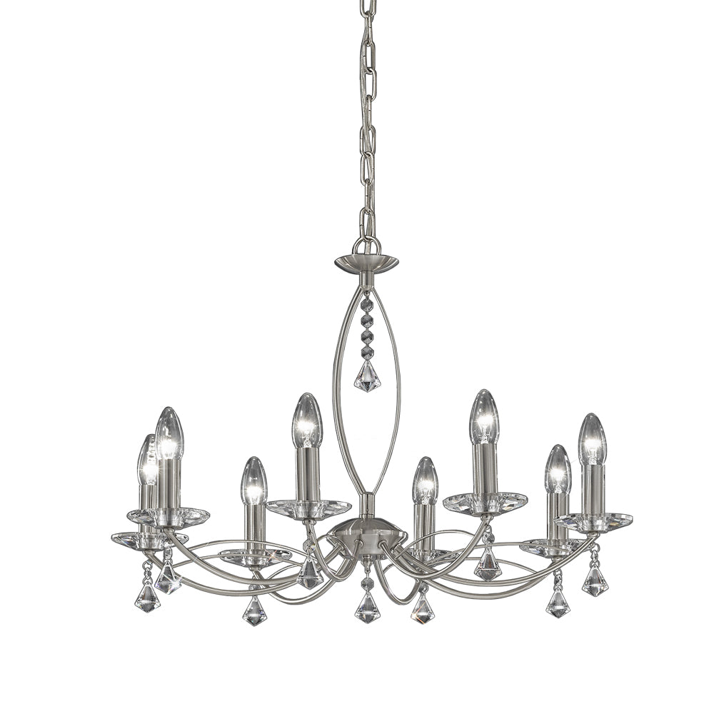 Richmond 8 Light Semi-Flush Pendant -  Satin Nickel