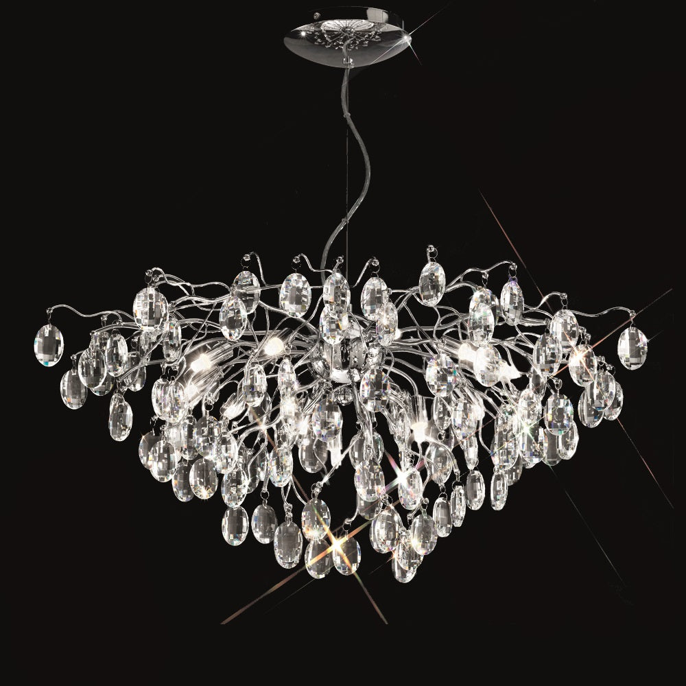 Windsor 13 Light Chrome & Crystal Pendant 