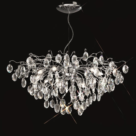 Windsor 12 Light Chrome & Crystal Pendant 