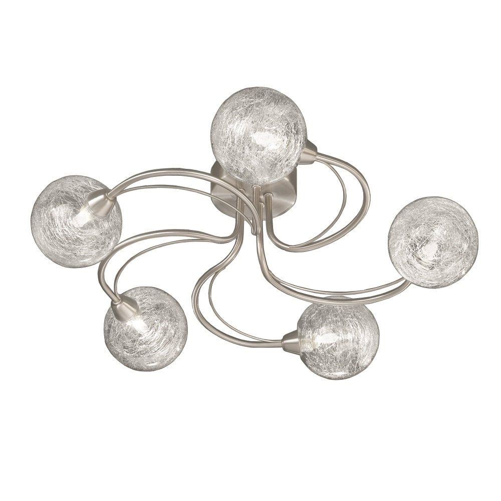 Finch 5 Light Semi-Flush - Satin Nickel