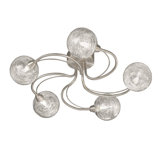 Finch 5 Light Semi-Flush - Satin Nickel