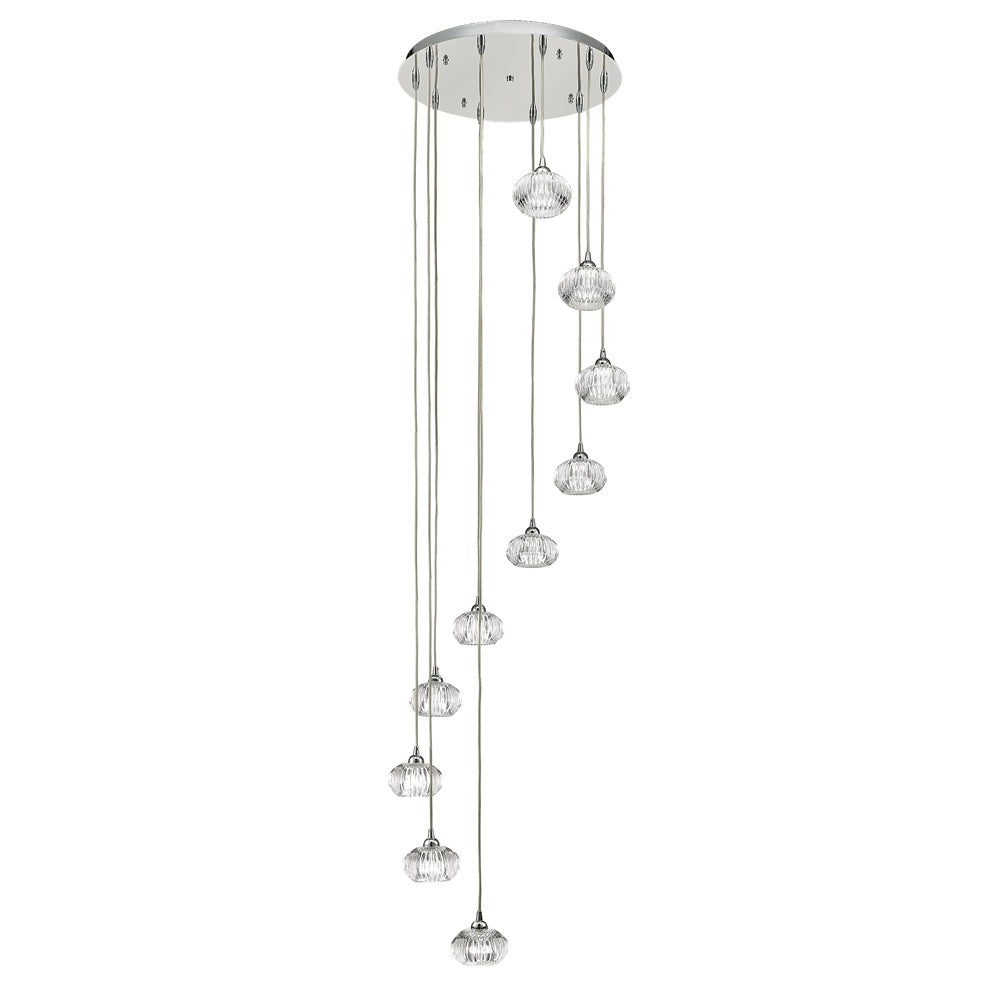 Townend 10 Light Round Spiral Pendant
