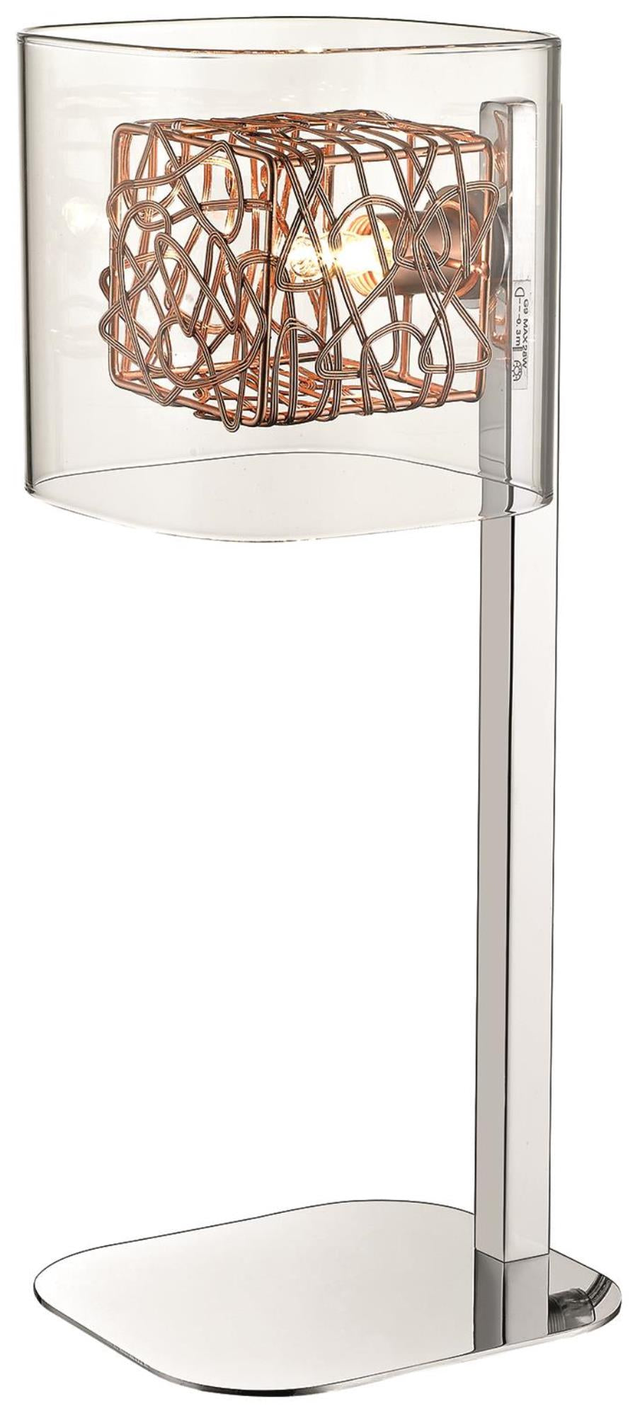 Lawson 1 Light Table Lamp - Chrome or Copper