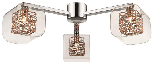 Lawson 3 Light Flush - Chrome or Copper