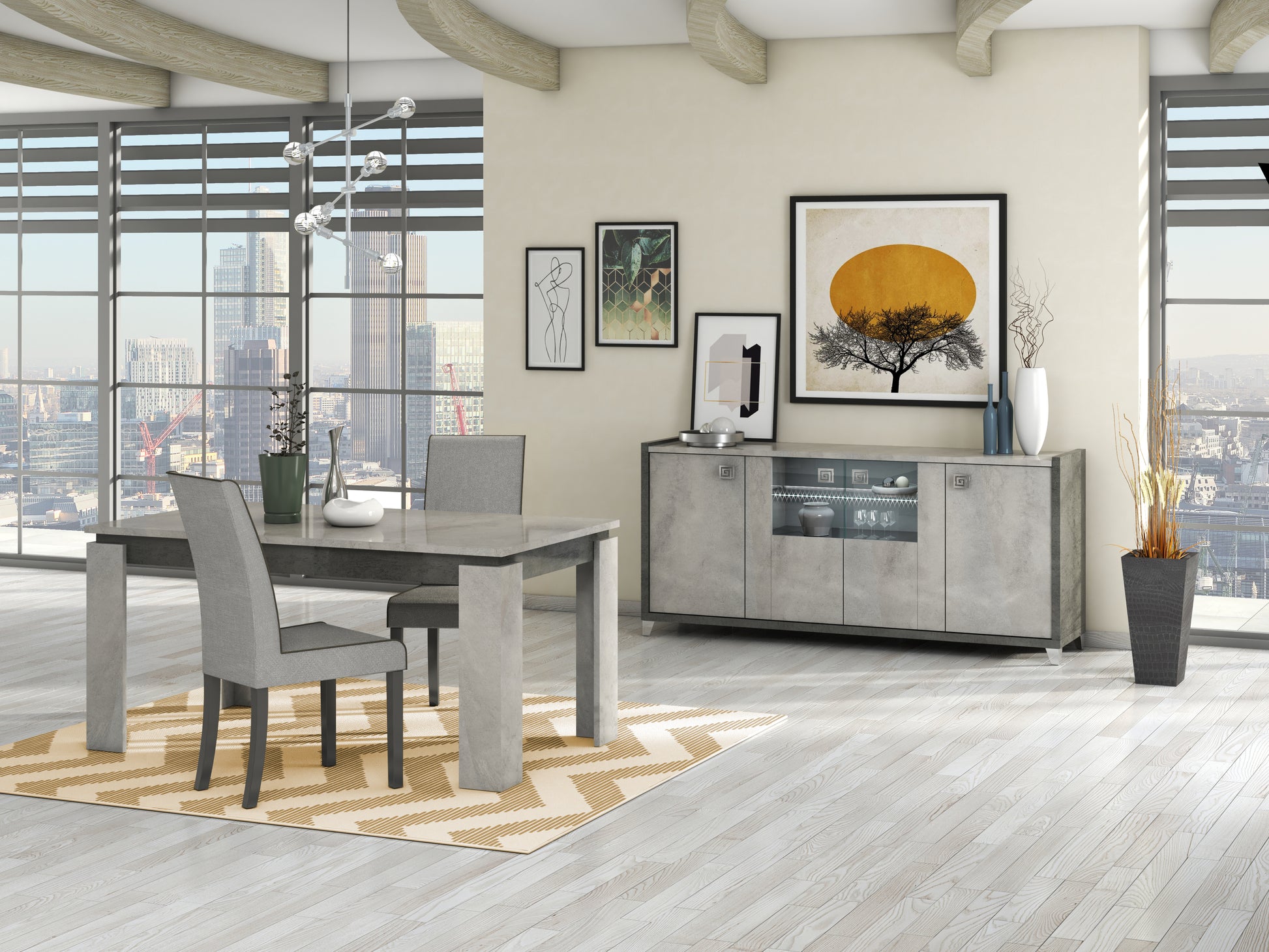 Hilt Extending Legged Dining Table 