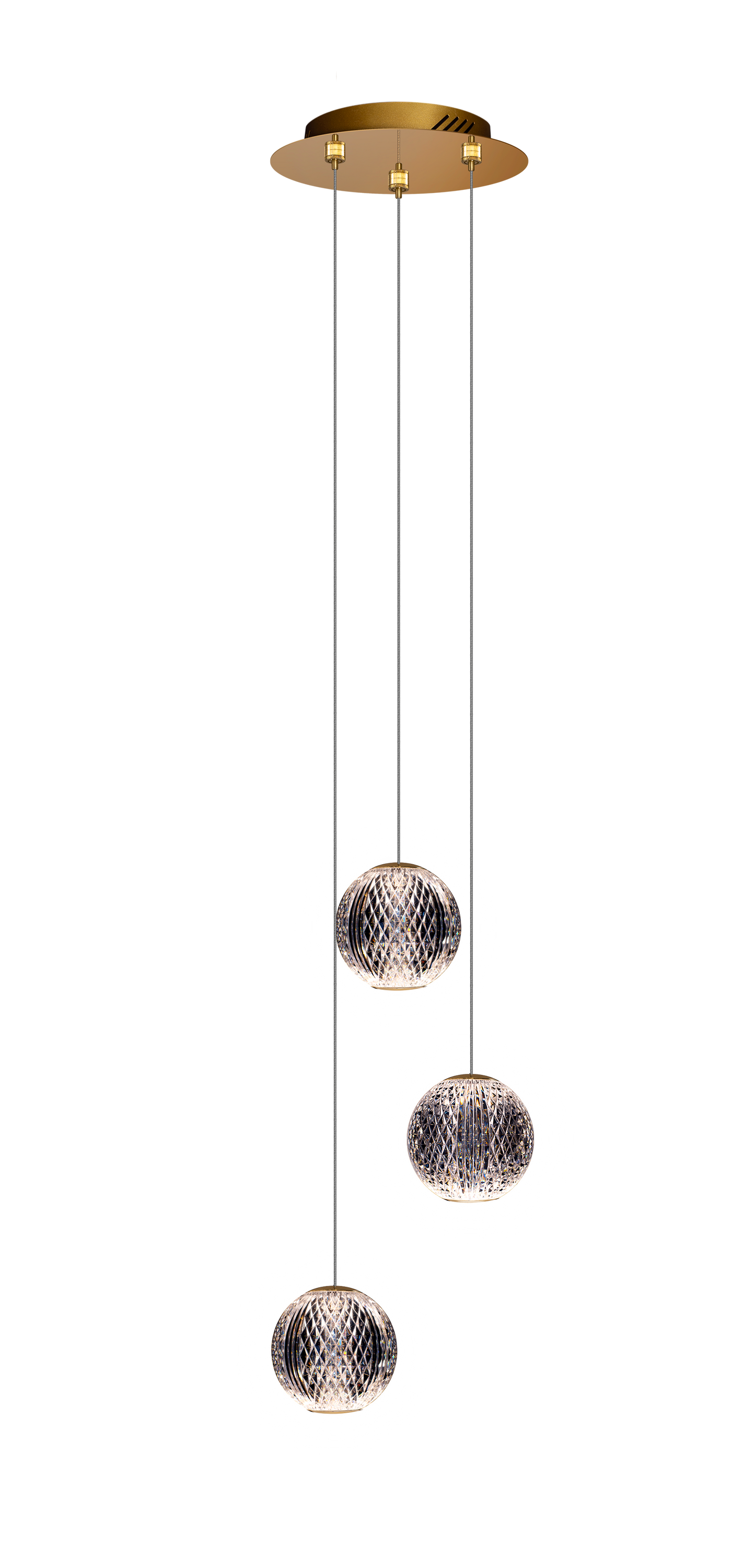 Maxim 3 Light Round Spiral Pendant