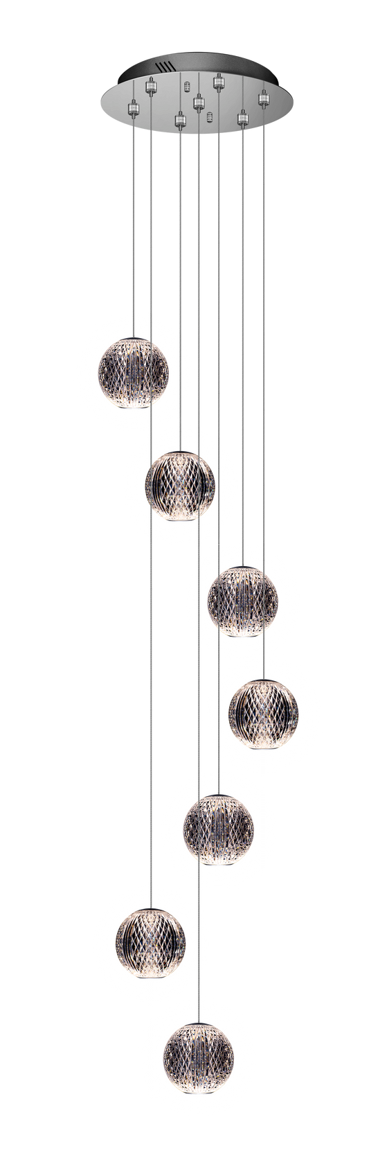 Maxim 7 Light Round Spiral Pendant