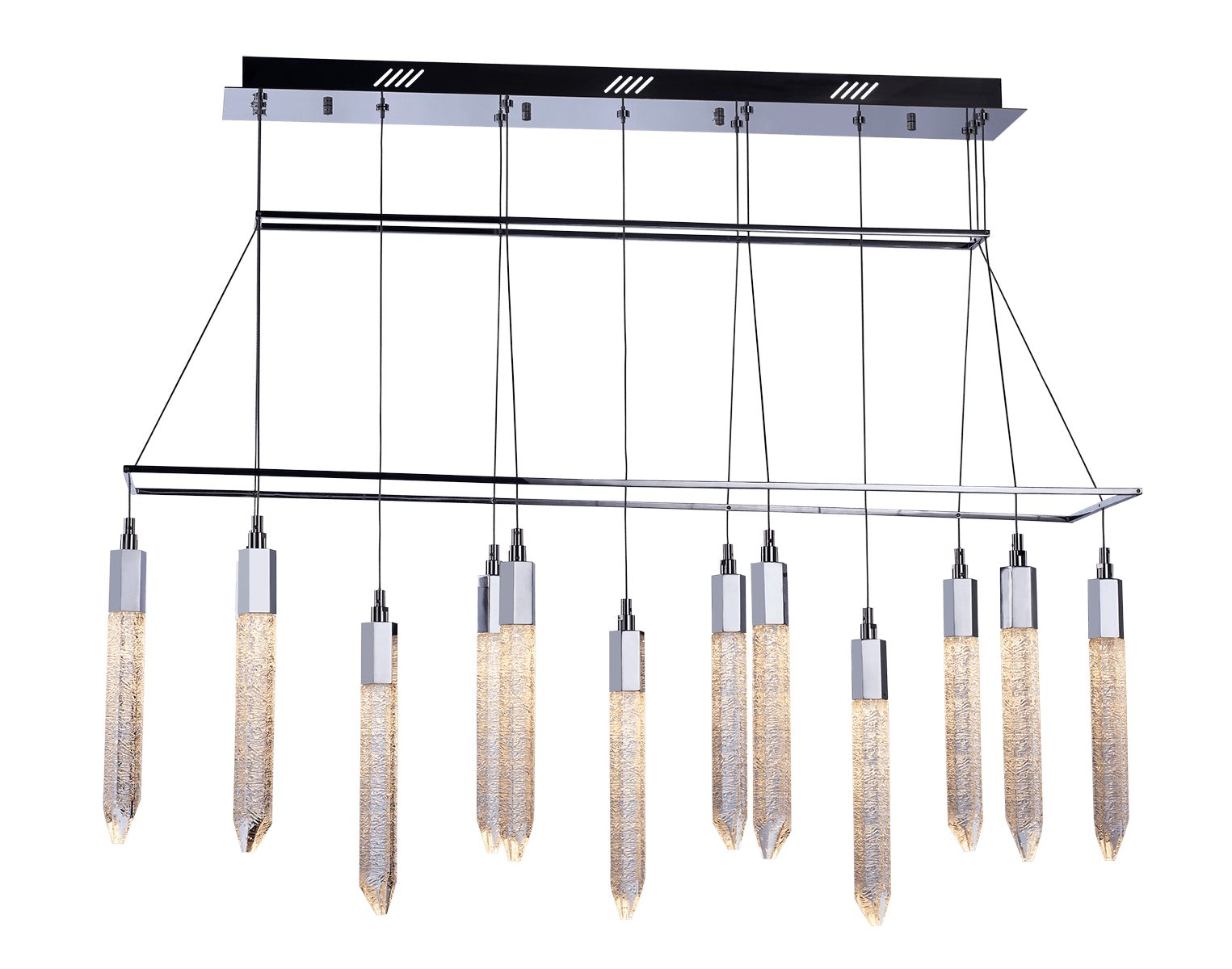 Kilvin 13 Light LED Chrome Bar Pendant