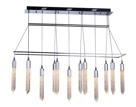 Kilvin 13 Light LED Chrome Bar Pendant