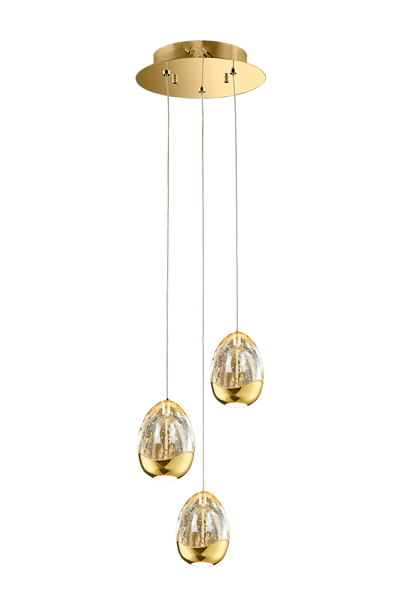 Huckley 3 Light LED Spiral Pendant