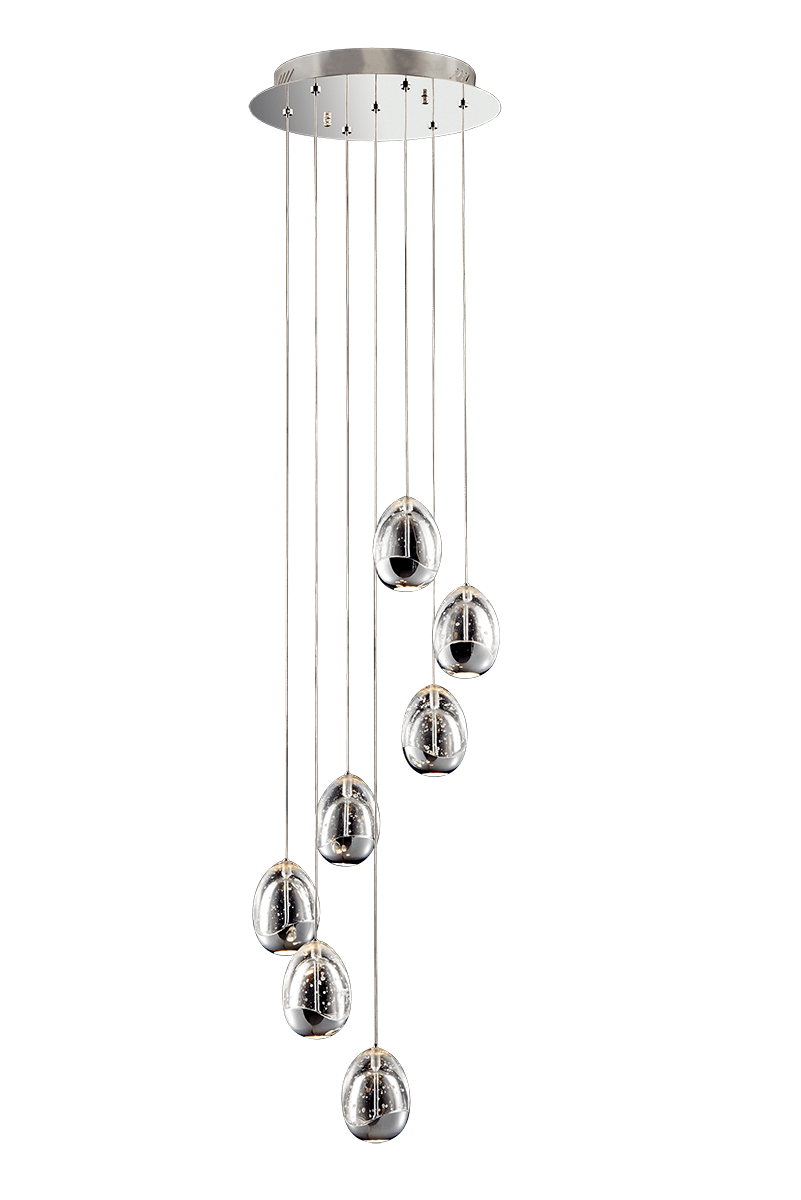 Huckley 7 Light LED Spiral Pendant