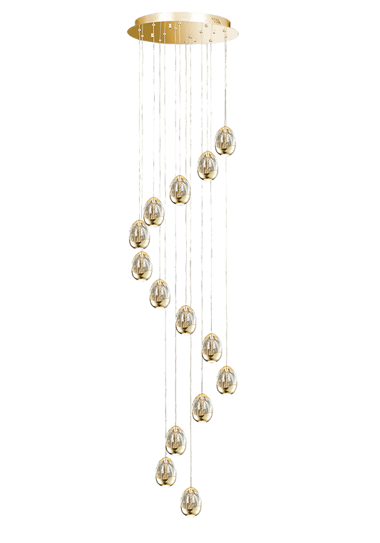 Huckley 14 Light LED Spiral Pendant