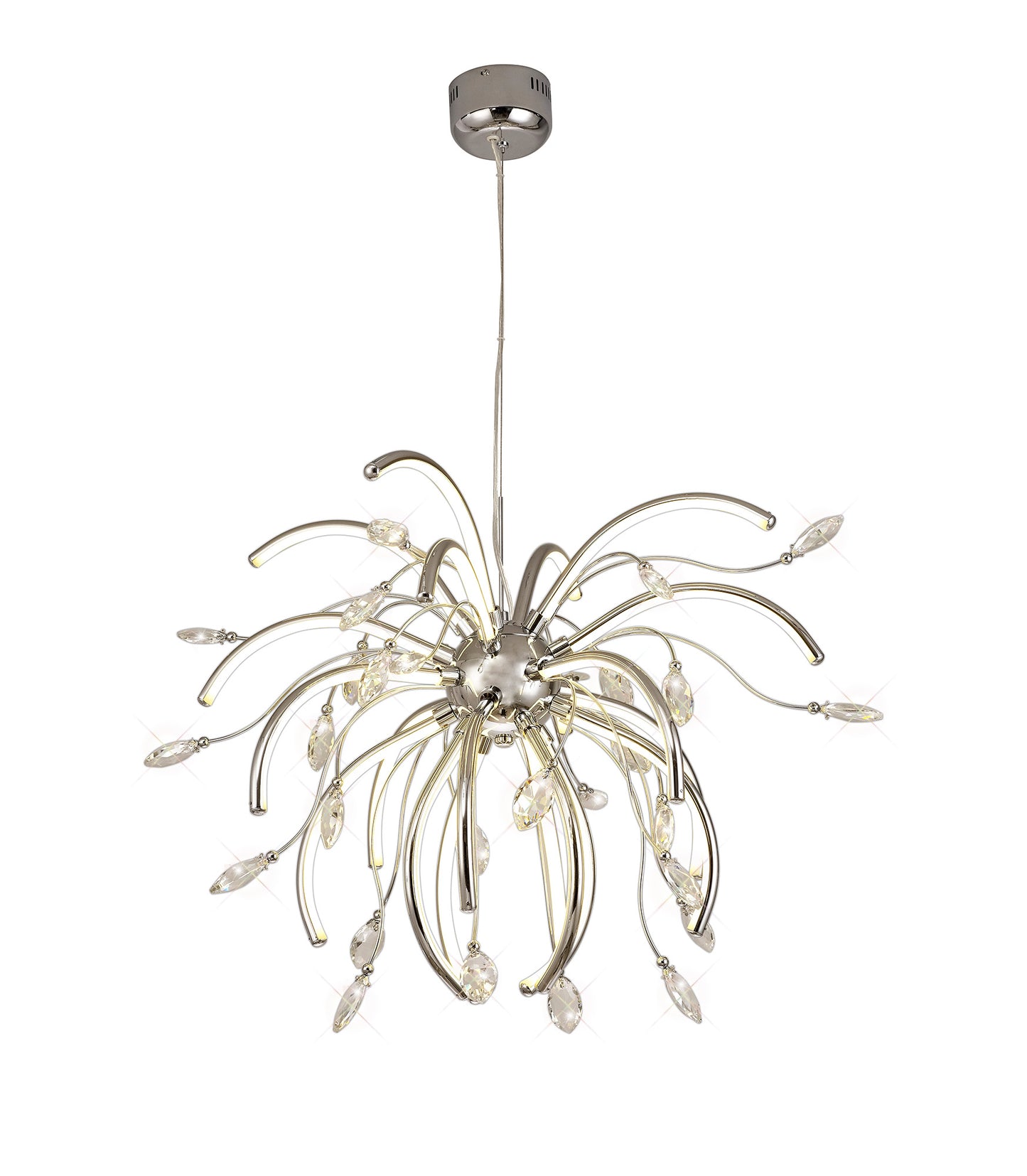 Bailey LED Chrome & Crystal Pendant